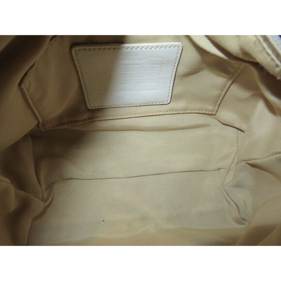 Coach 2005 Limited Edition Signature Optic White Cream Monogram Bumblebee Hobo - Picture 6 of 10